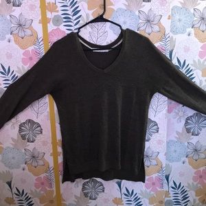 Green V-neck sweater! Large lightly worn!